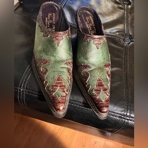 Donald J Pliner western mule slides